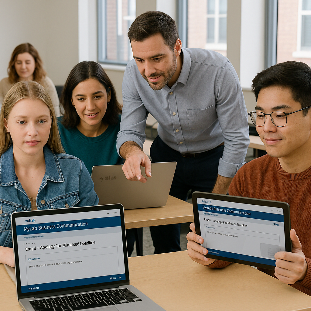 instructor support materials Business Communication Today - A diverse group of students using MyLab Business Communicati
