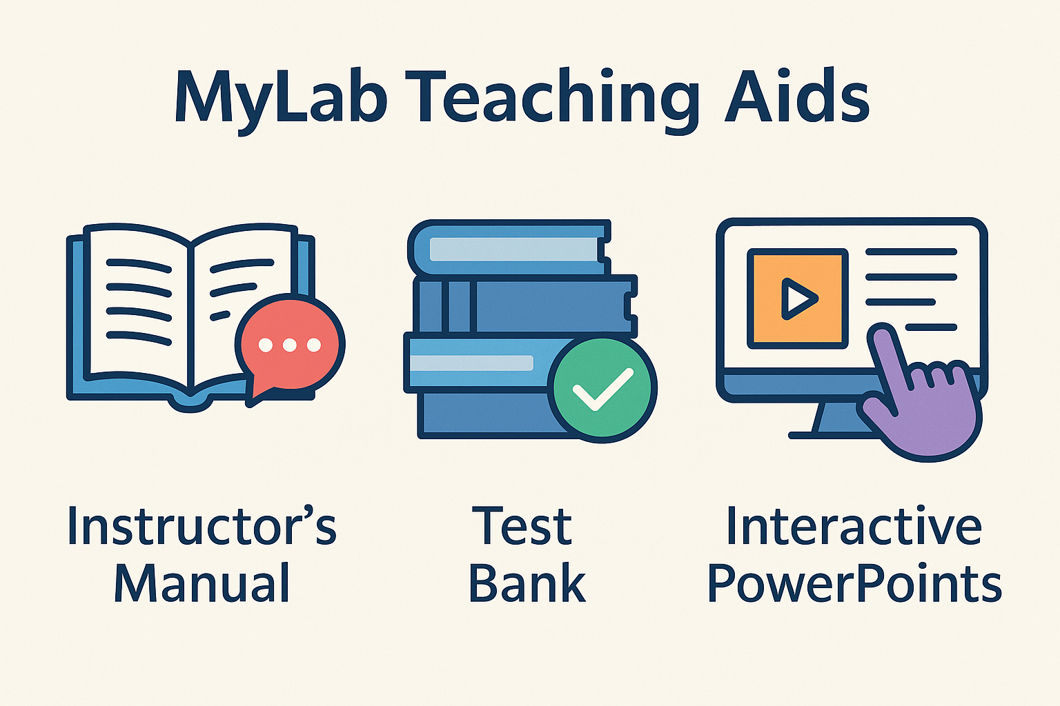 professional development Business Communication Today - Illustration depicting various educational aids like manuals and